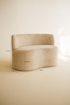 Come - Banc Avec Dossier - Velours - Beige