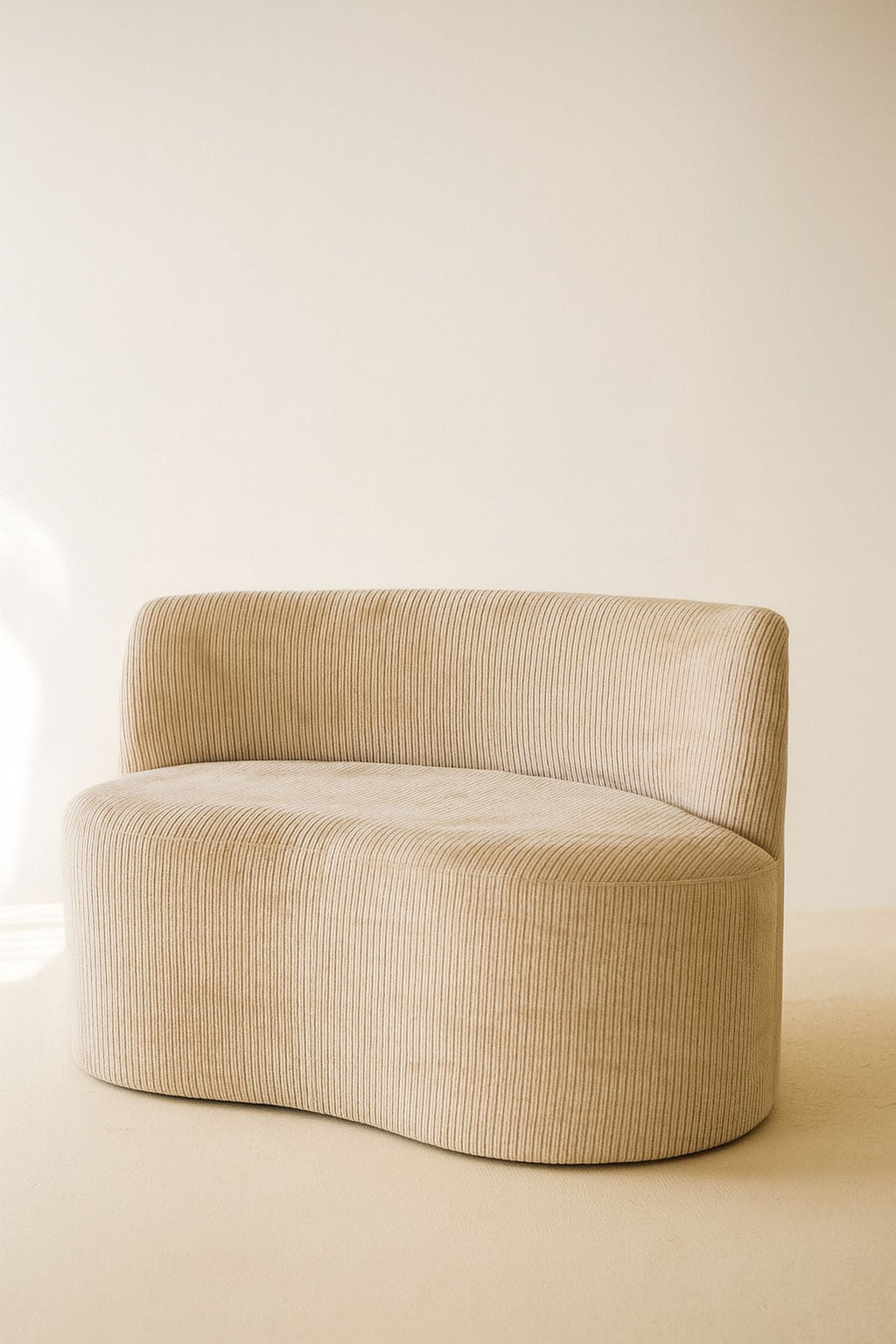 Come - Banc Avec Dossier - Velours - Beige
