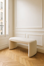 Malo - Bench - Boucle Fabric - Ecru