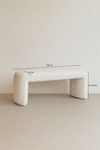 Malo - Bench - Boucle Fabric - Ecru