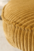 Sillón giratorio Funky - Pana - Azafrán con patas de metal negro