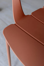 Conjunto de mesa y 4 sillones de interior Montauk - Polipropileno y metal ladrillo