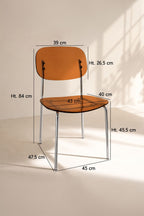 Glam - Lot De 2 Chaises - Polycarbonate - Ambre
