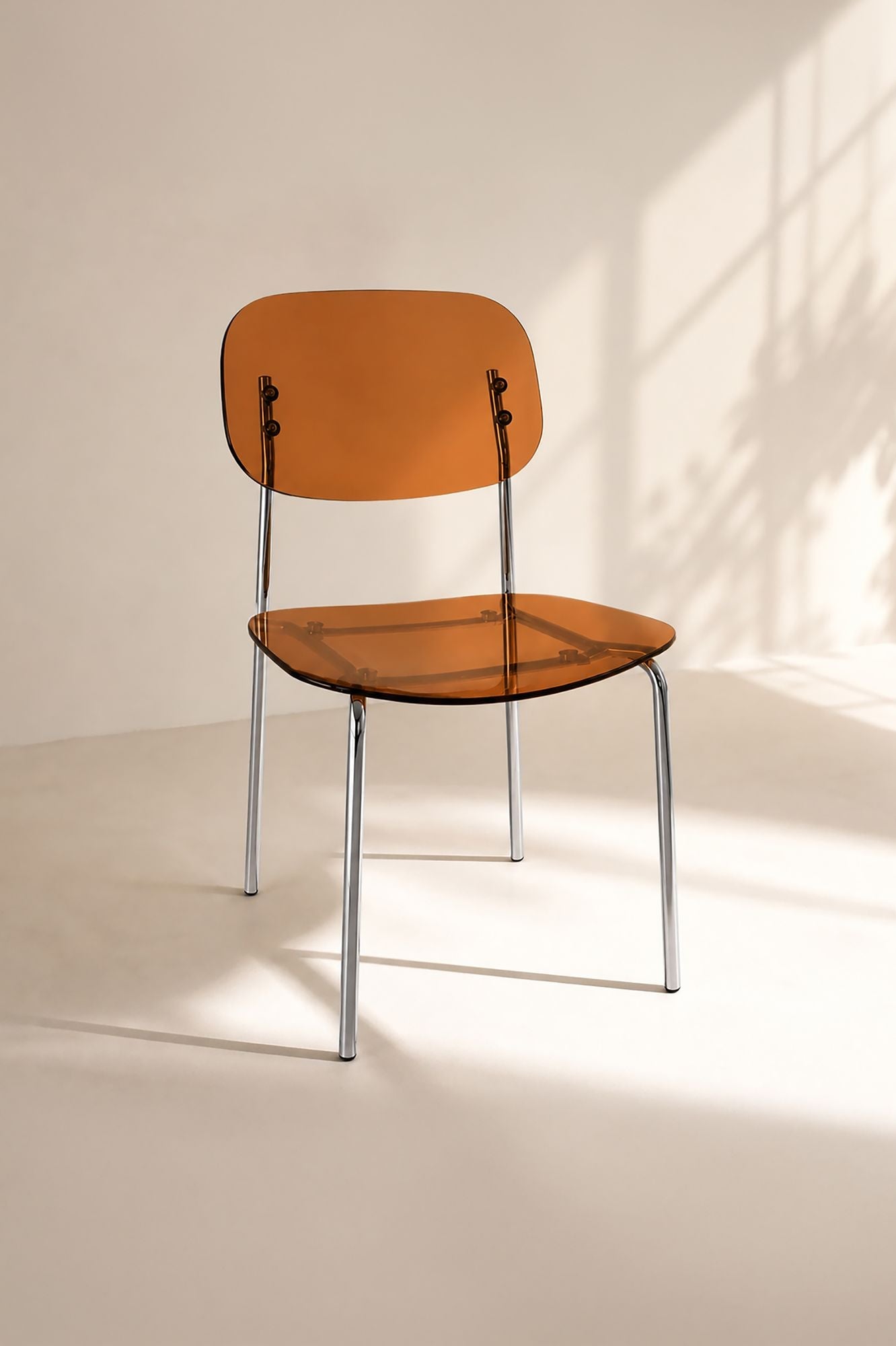 Glam - Lot De 2 Chaises - Polycarbonate - Ambre