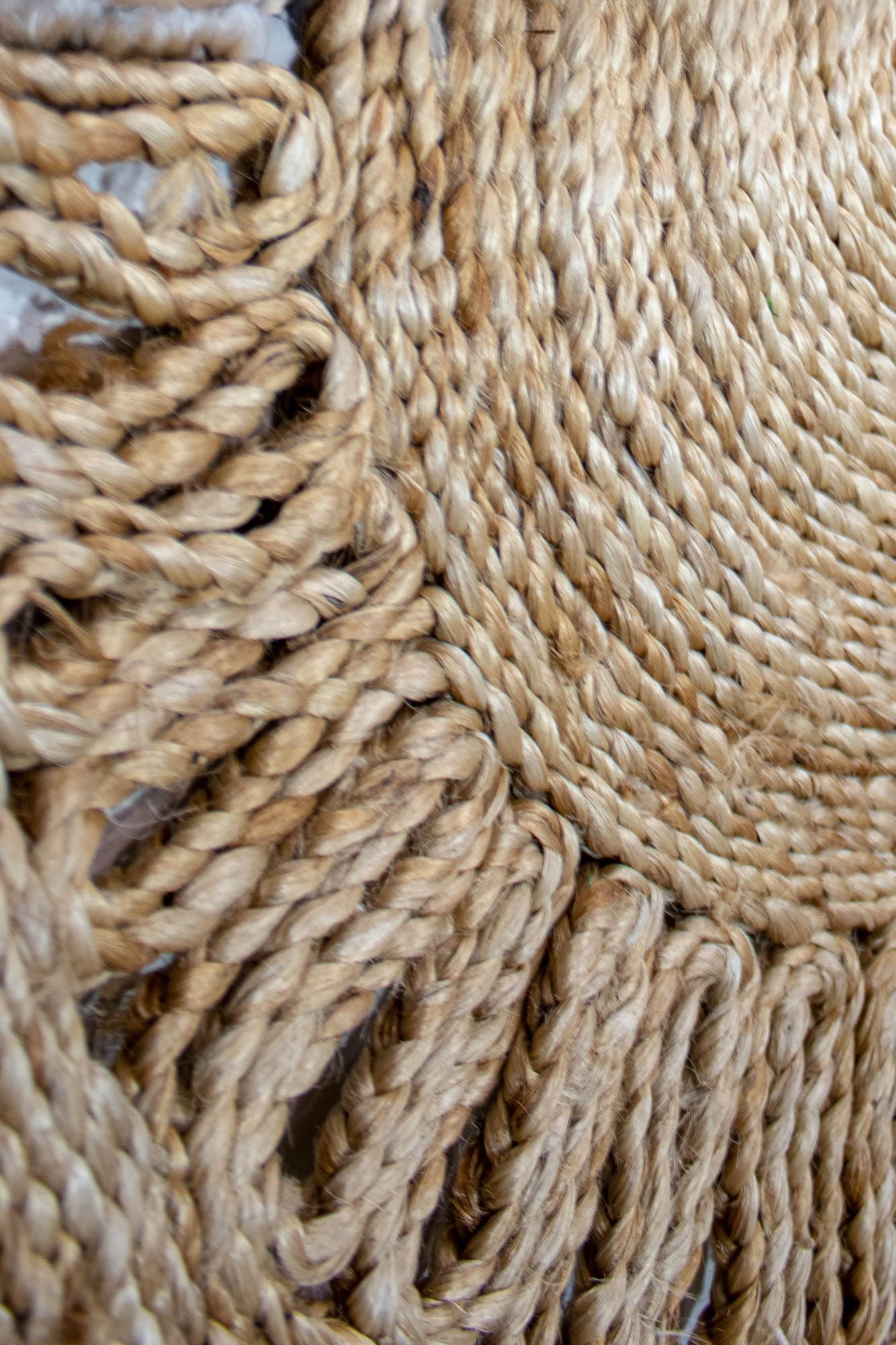 Rectangular Jerico Rug - Hand-Woven Natural Jute