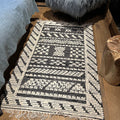 Tokat - Tapis - Coton/Laine - Noir/Gris