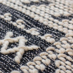 Tokat - Tapis - Coton/Laine - Noir/Gris