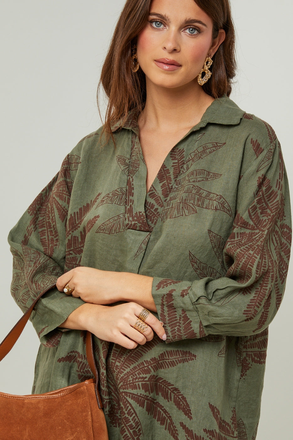 Autour Du Lin - Dress - Khaki - Women