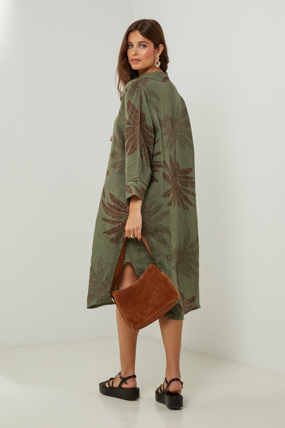 Autour Du Lin - Dress - Khaki - Women