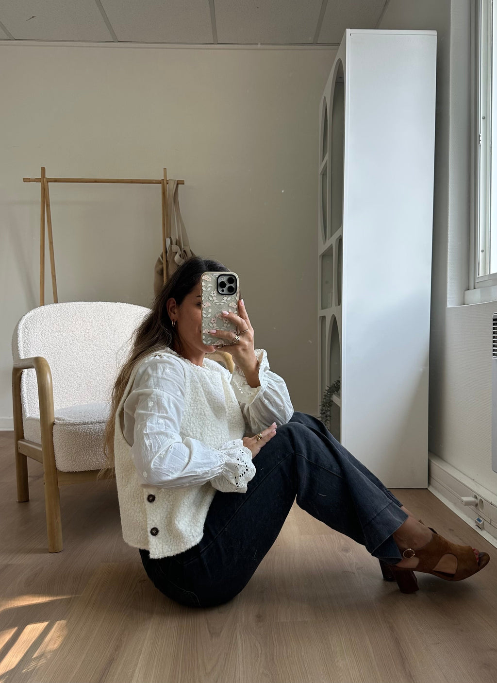 Pull sans manches Louisa beige