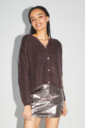 Minifalda con efecto de cuero metalizado en gris Stella de The Stella