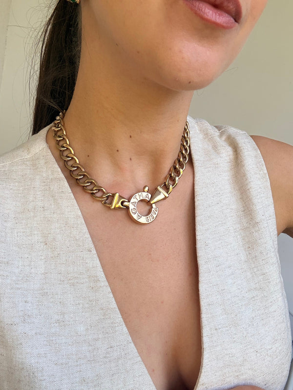 Vintage Agatha Necklace - Gold Chain