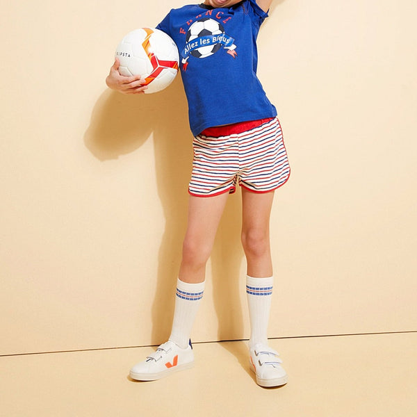 T-shirt Coupe Europe - Blanc Clair Uni - Garçon