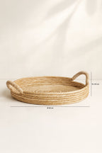 Dounia - Plateau Rond En Fibres - Fibres D'Abaca