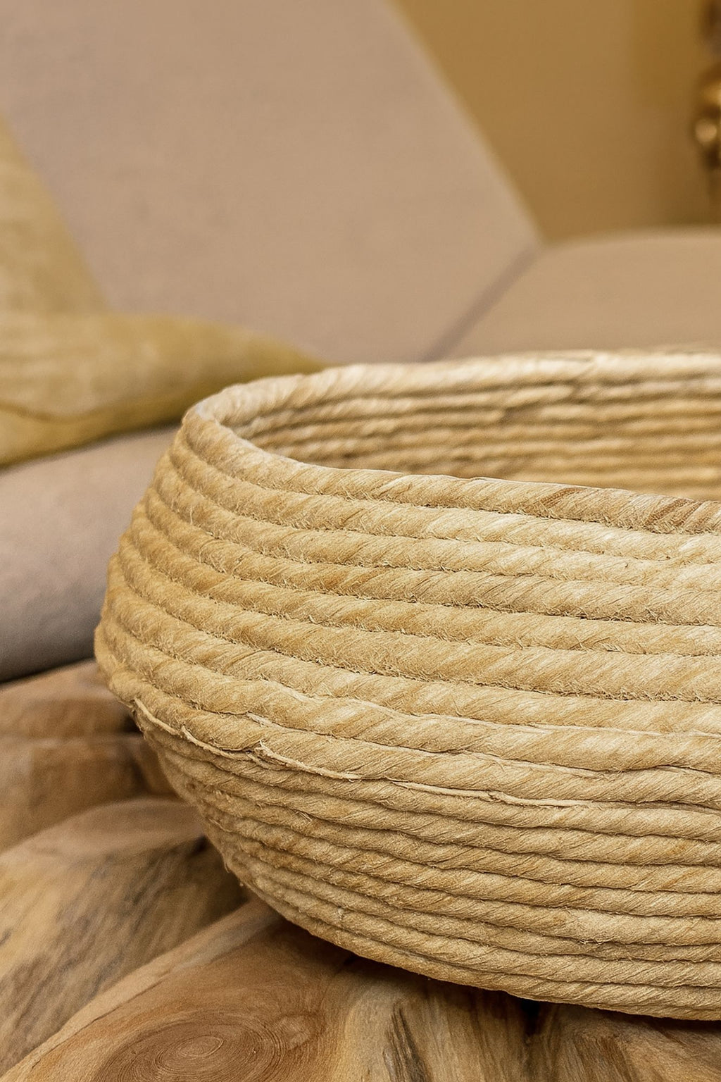 Cesta Dounia - Abaca tejida a mano