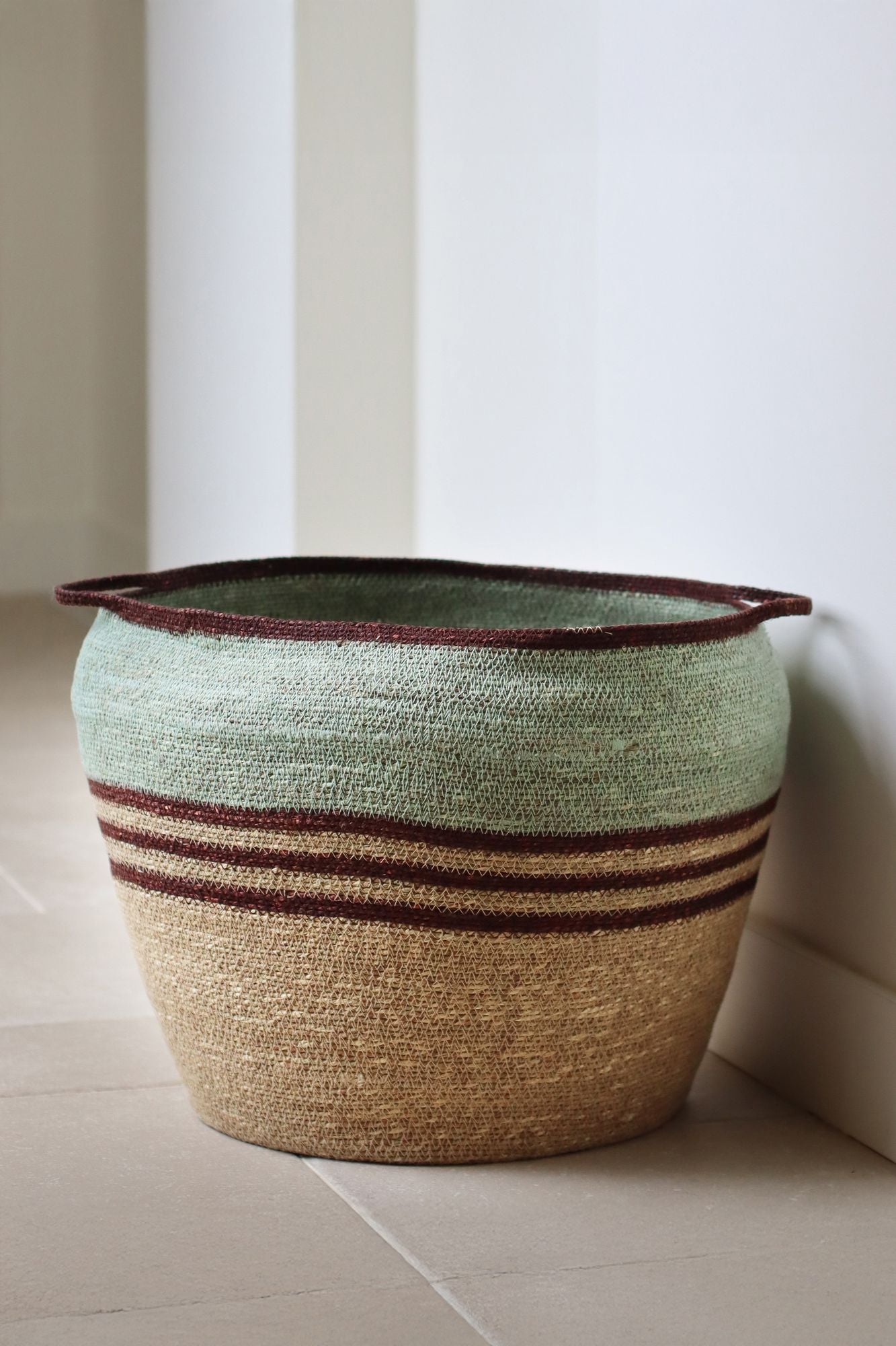 Chobie Basket - Colored Seagrass - Celadon