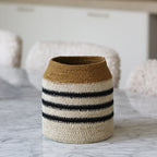 Kasba - Pot - Jonc De Mer - Noir/Safran/Naturel