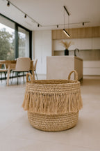 Cesta Flecos Luys - Rafia Natural