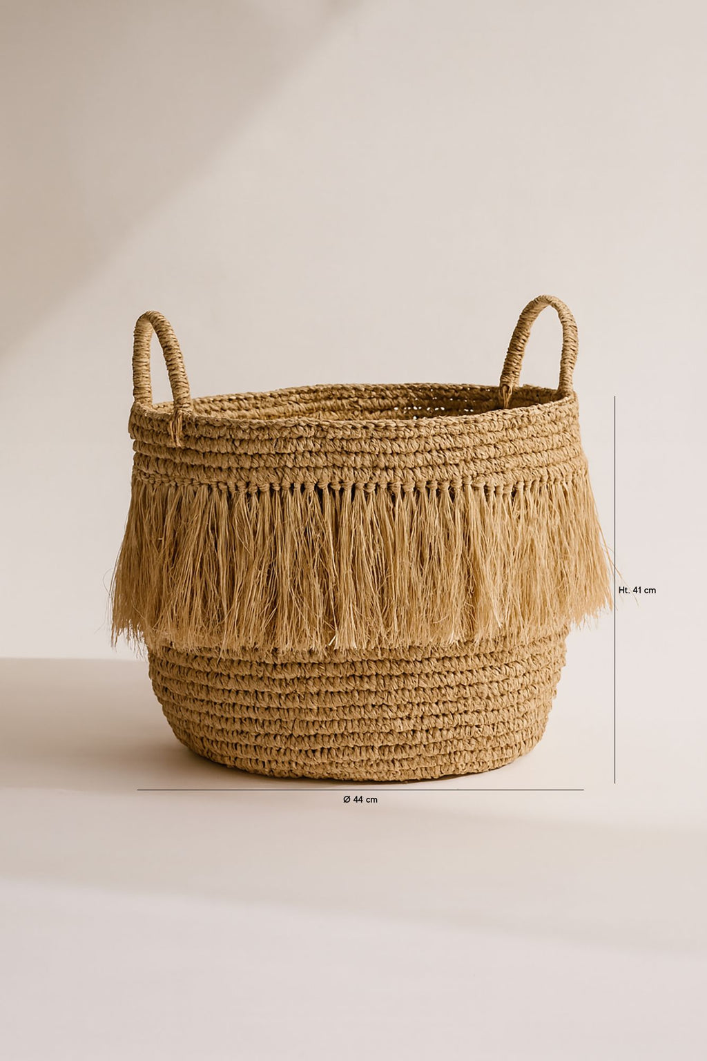 Cesta Flecos Luys - Rafia Natural