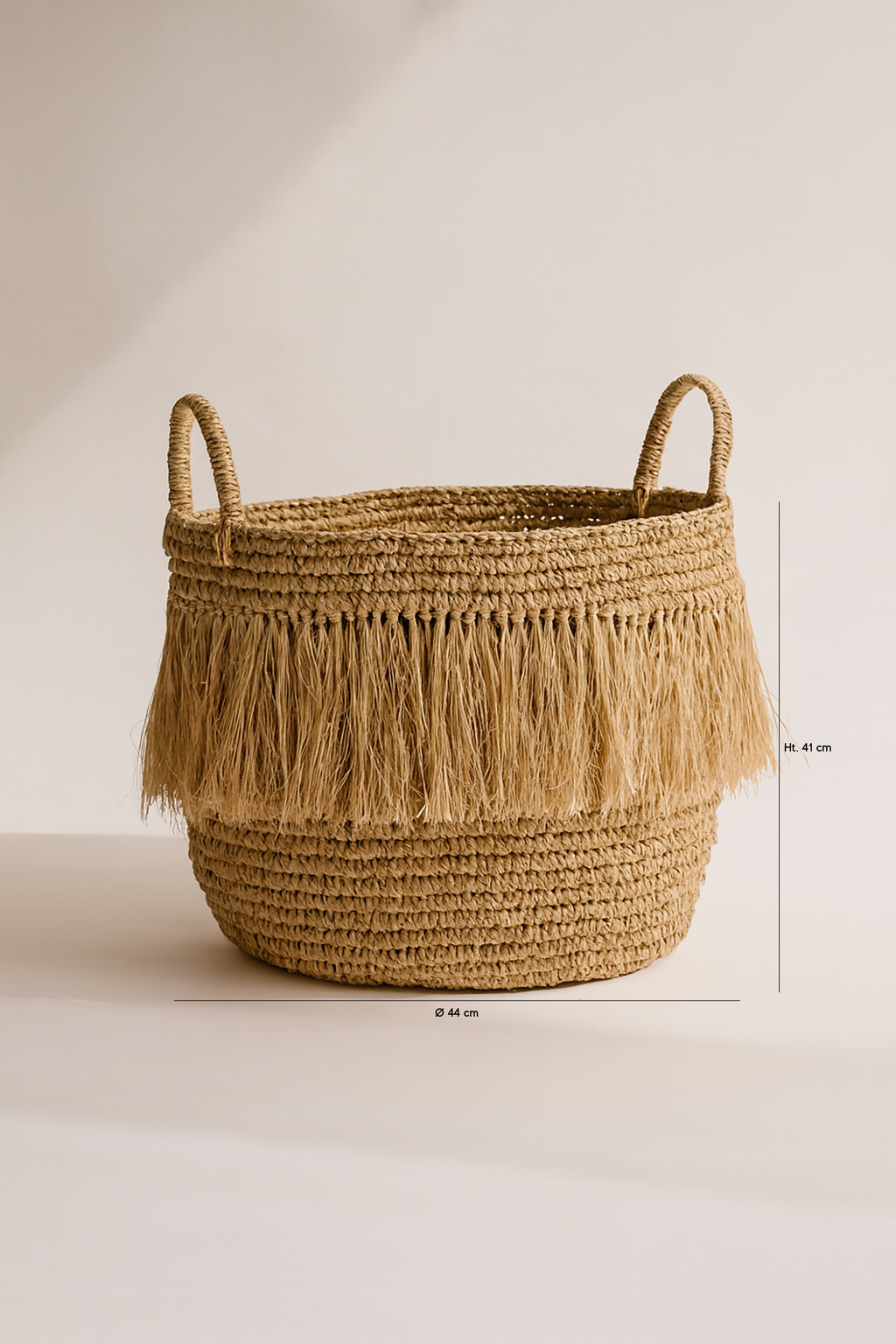 Luys - Panier À Franges - Raphia - Naturel