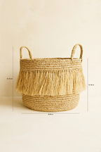 Luys - Panier A Franges - Raphia - Naturel