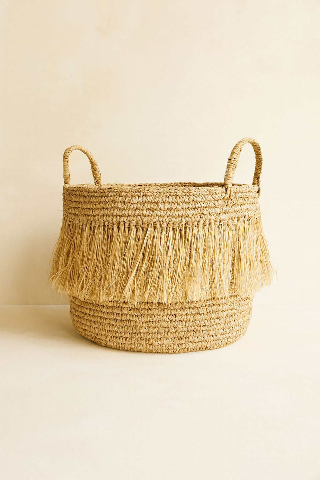 Cesta Flecos Luys - Rafia Natural
