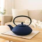Fuji – Dzbanek do herbaty – 0,8 l – Żeliwo – Niebieski