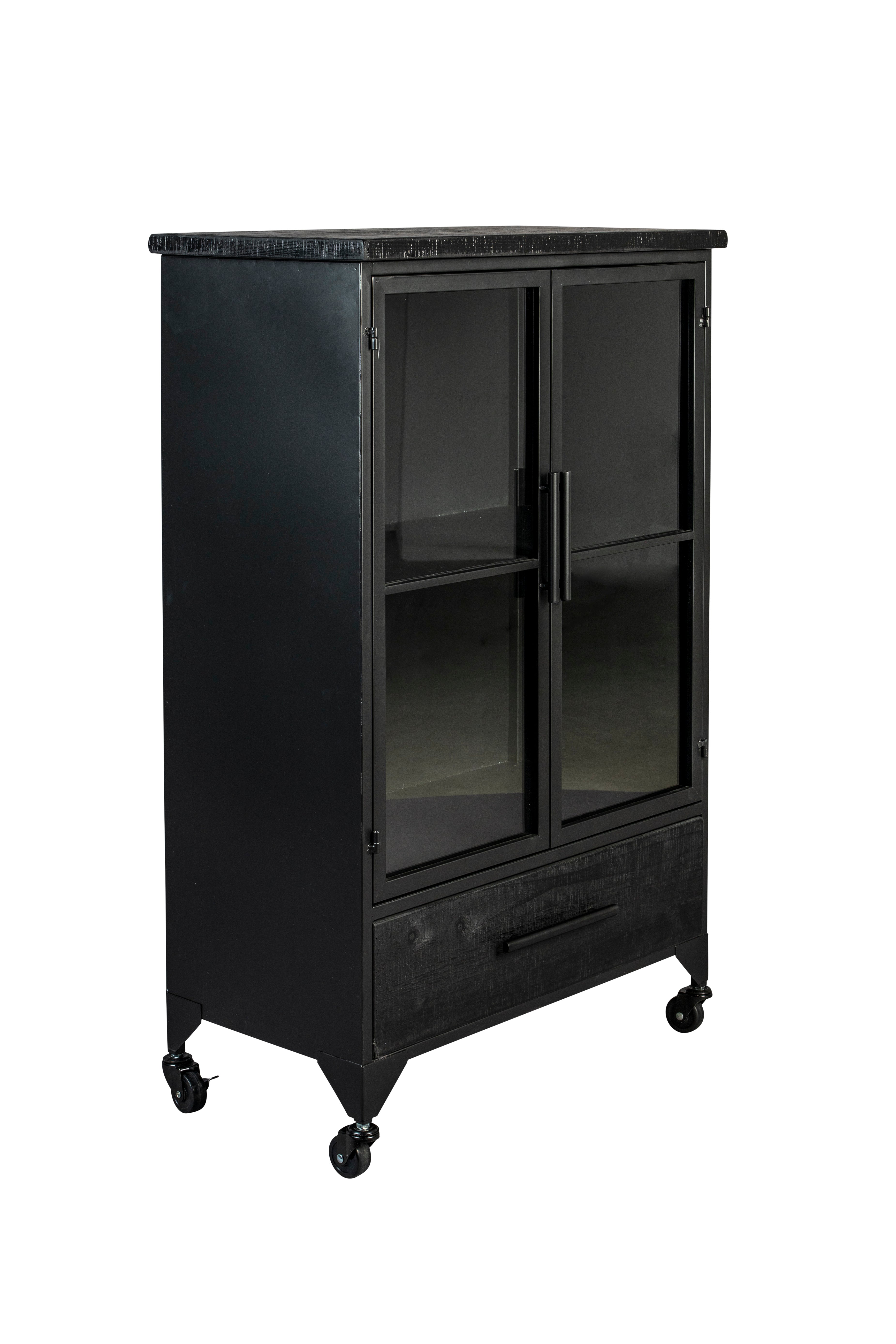Ferre M - Armoire - Placage de sapin - Noir