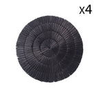 Set of 4 Paros Placemats - Black Rattan