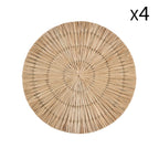 Paros - Lot De 4 Sets De Table - Rotin - Naturel