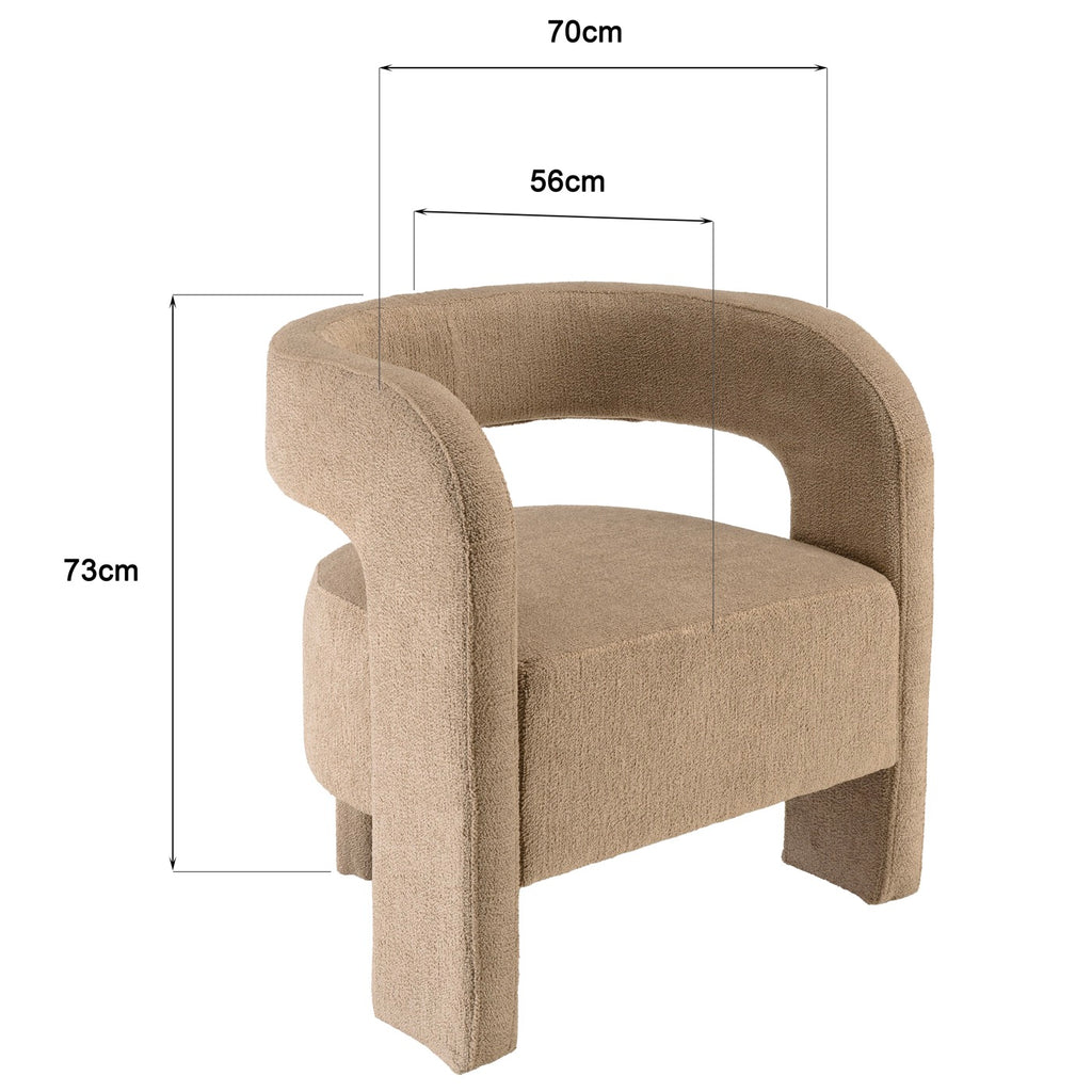 Agathe - Fauteuil - Beige