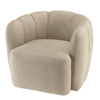 Agathe - Fauteuil - Beige/Marron Foncé