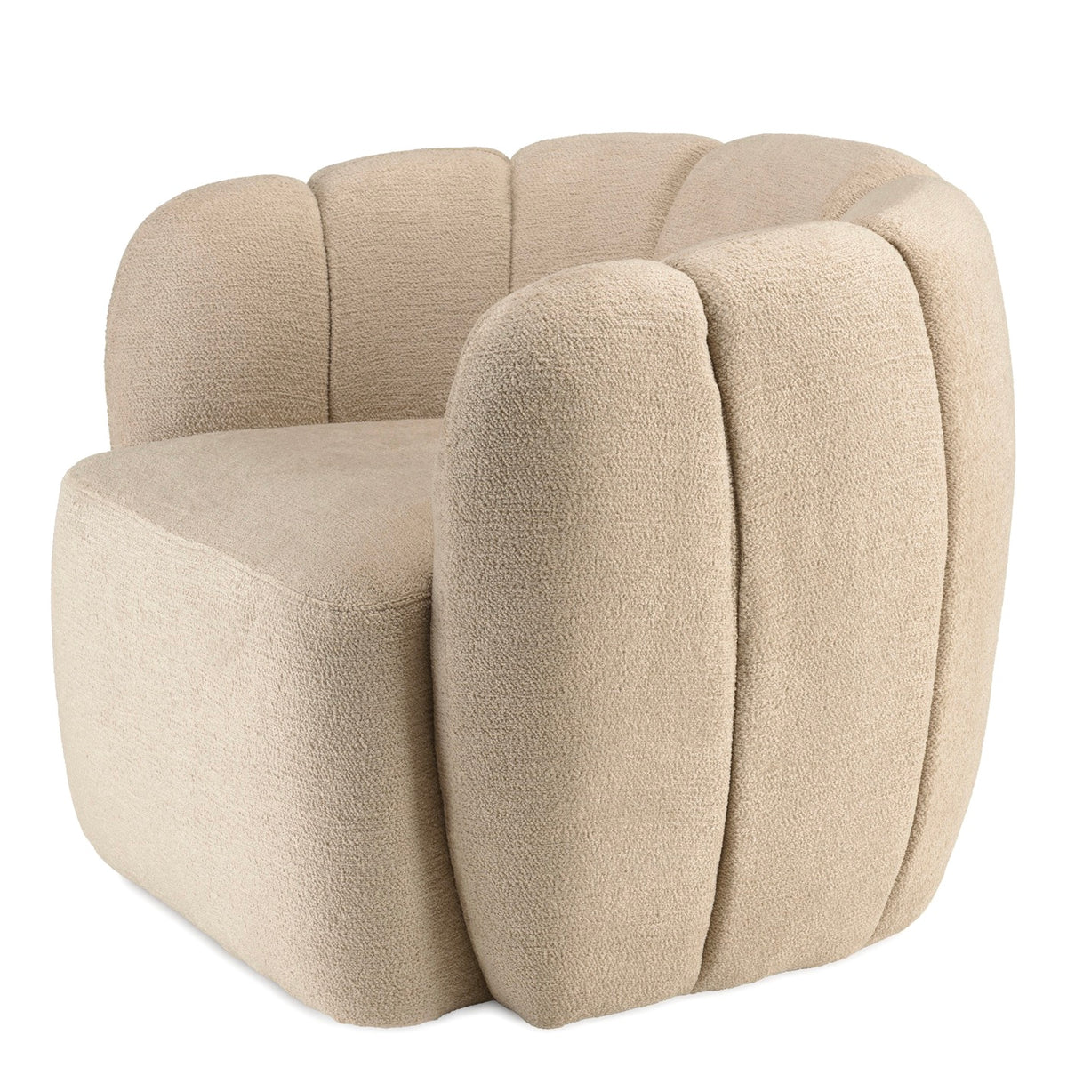 Agathe - Fauteuil - Beige/Marron Foncé