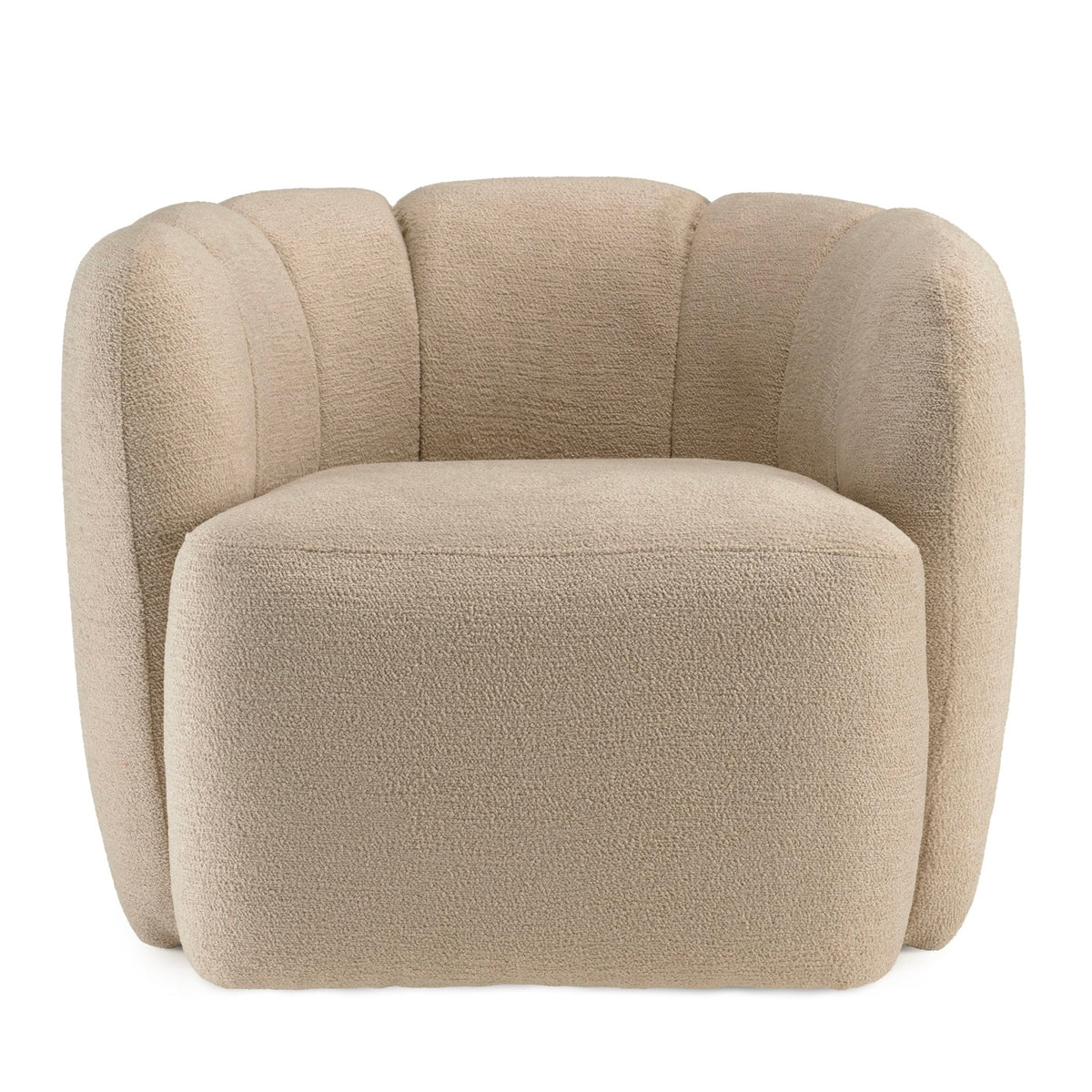 Agathe - Fauteuil - Beige/Marron Foncé