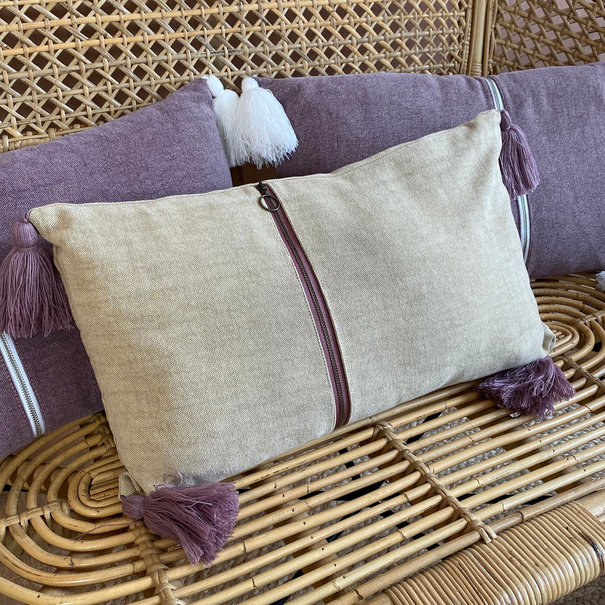 Agra - Coussin - Coton - Beige