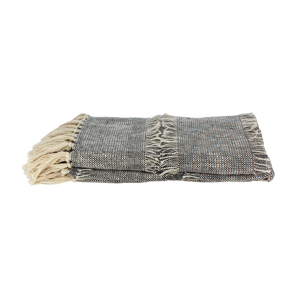 Sherpa - Plaid - Coton - Beige/Noir