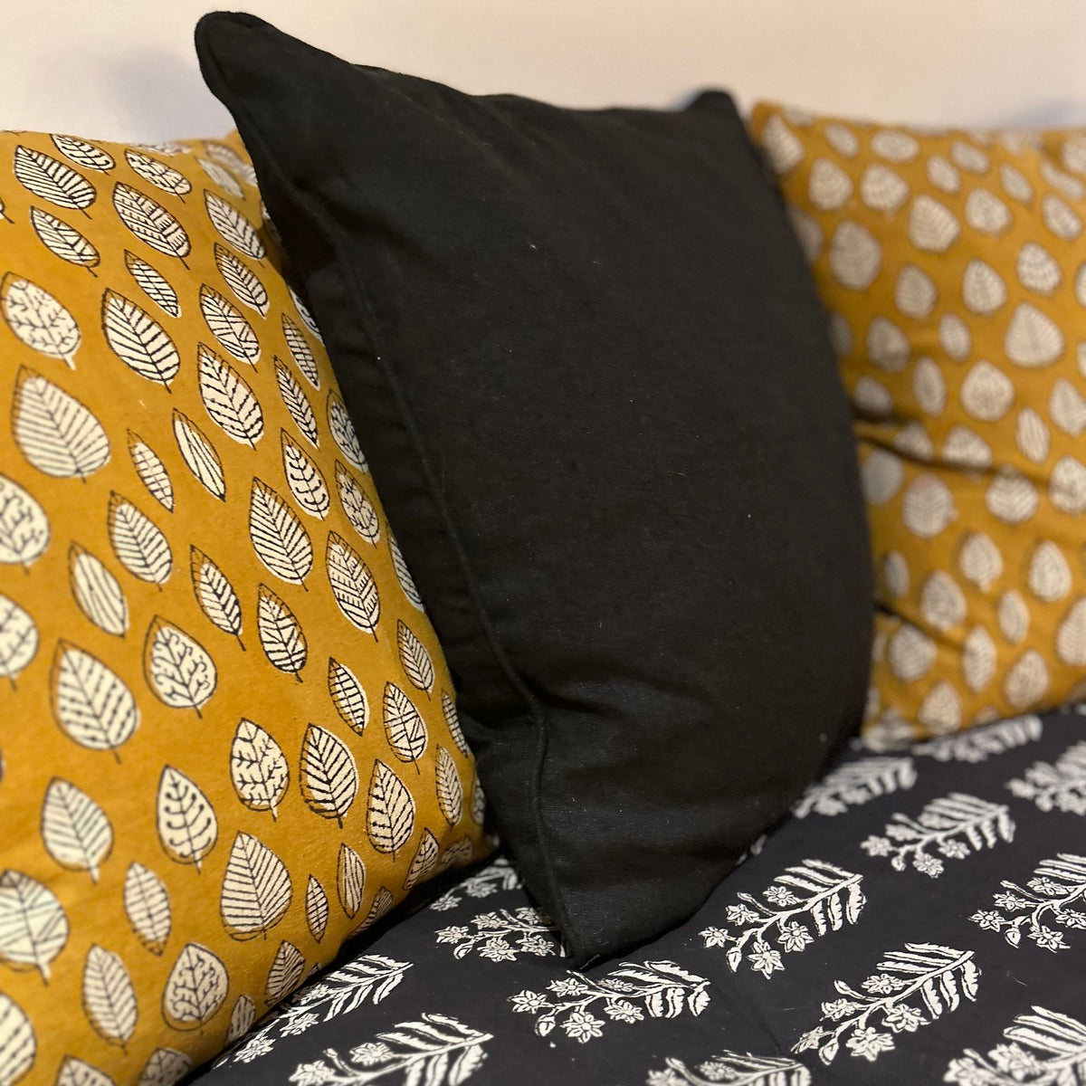 Coussin Nyl - Lin Noir