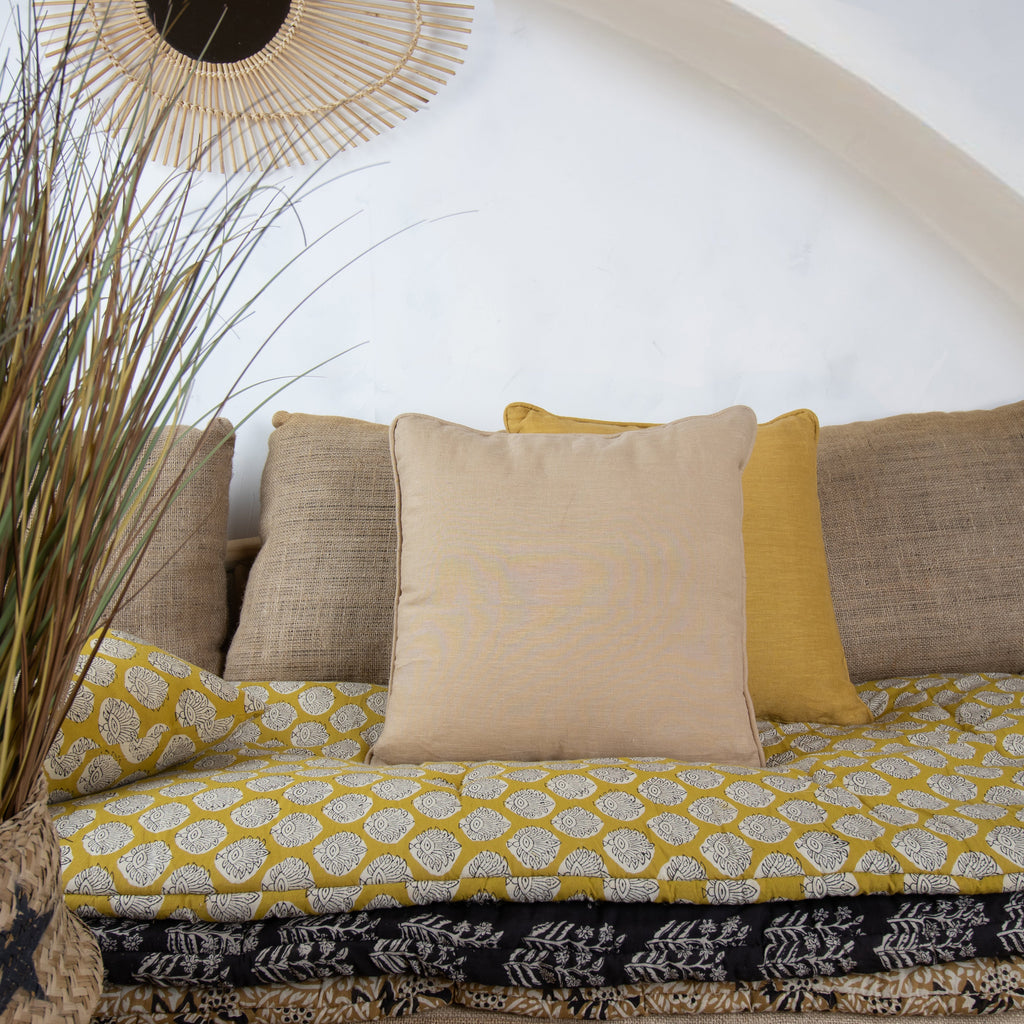 Nyl Linen Cushion - Camel