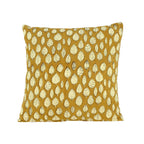 Nilam Cotton Cushion - Mustard Yellow Hand Printed Patterns