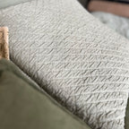 Gali Cushion - Green Cotton With Embossed Patterns