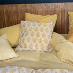 Dori - Coussin - Velours Vintage - Jaune