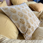 Dori - Coussin - Velours Vintage - Jaune