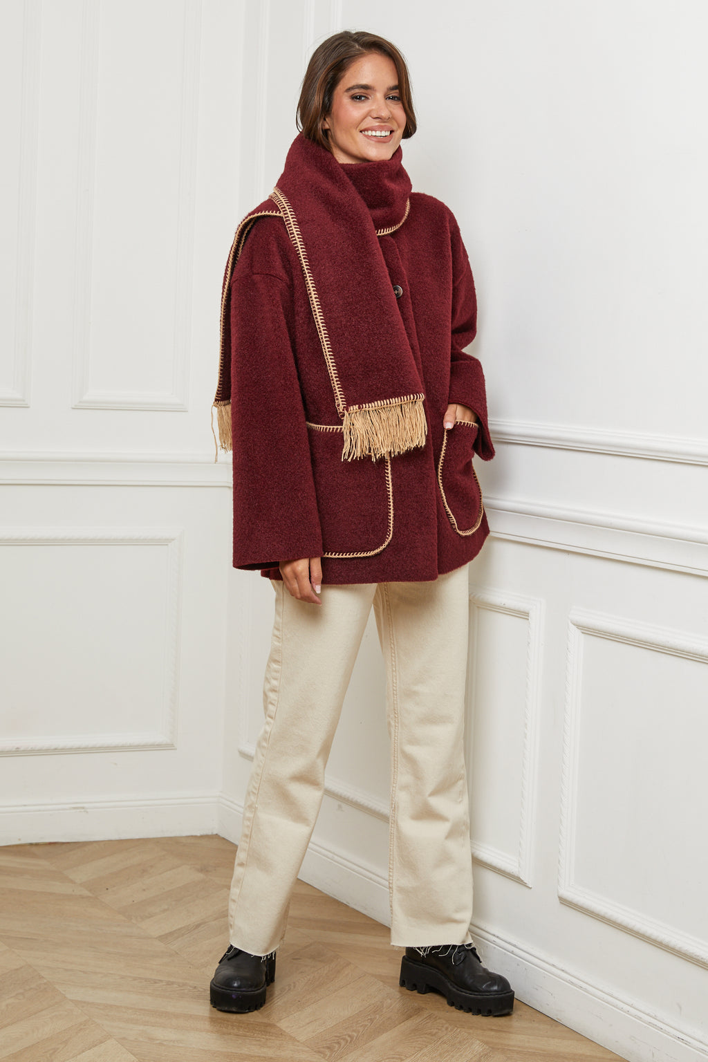 Coat - Burgundy