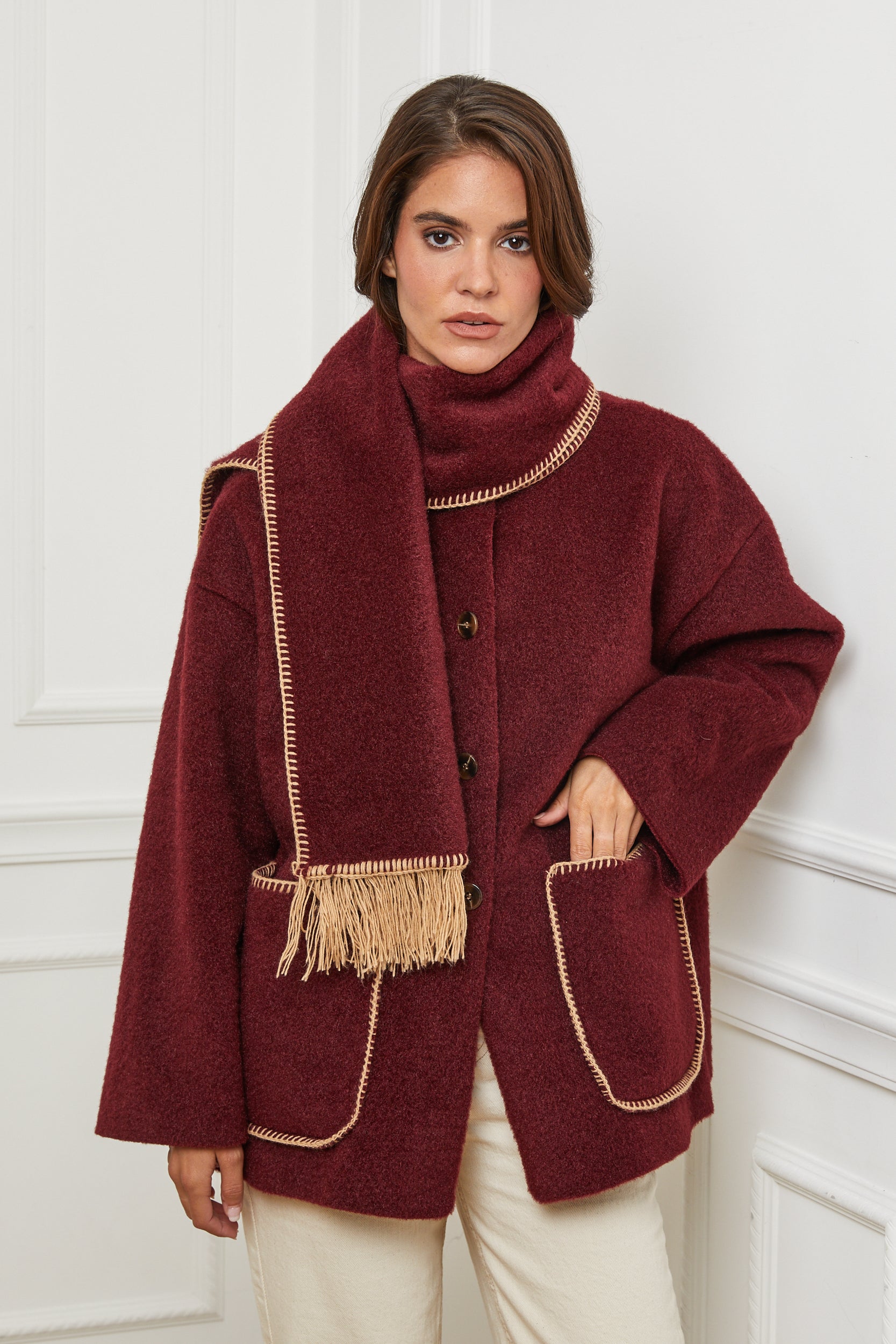 Coat - Burgundy