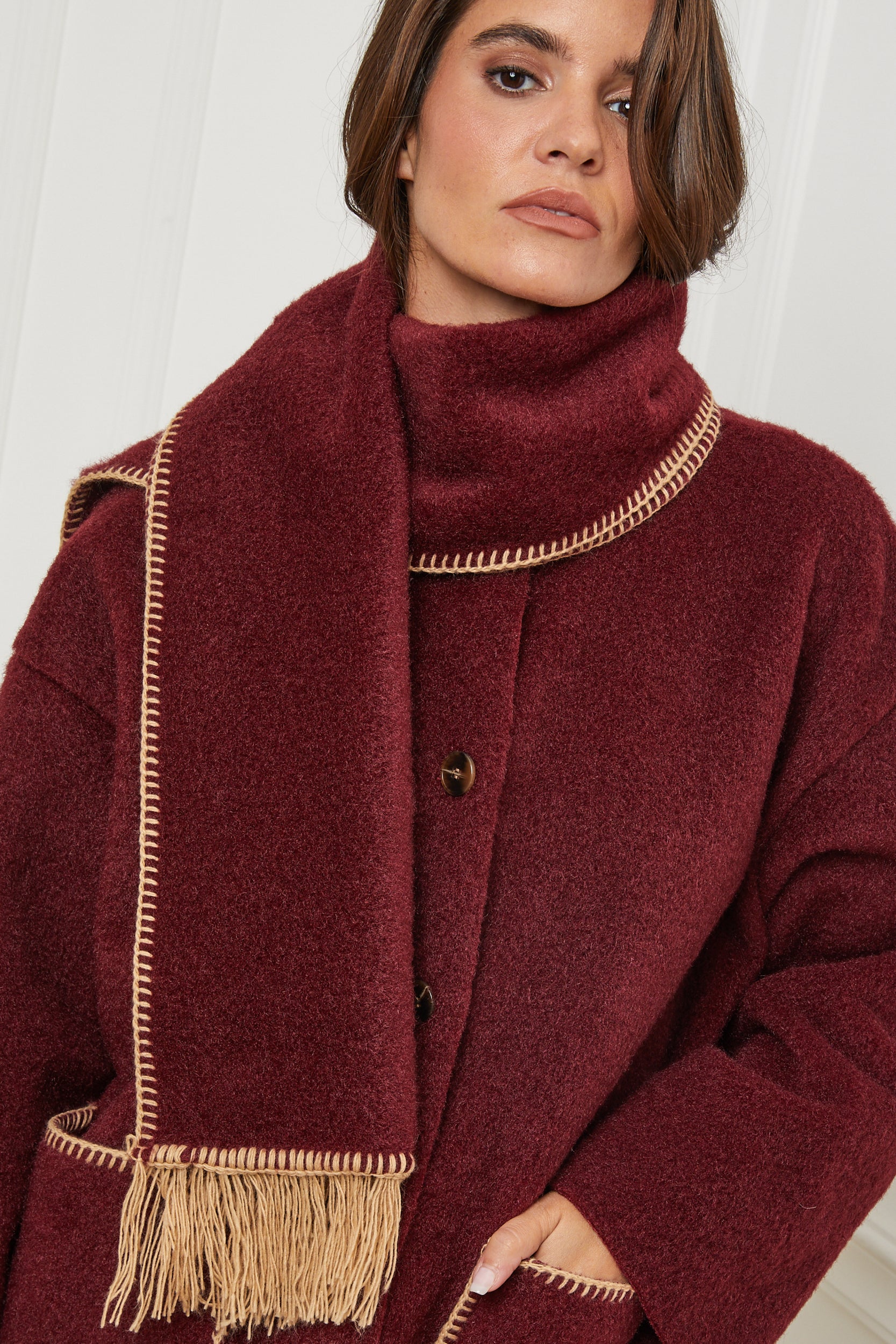 Coat - Burgundy