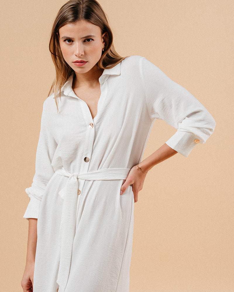 VESTIDO CRUDO MANOLO CRUDO