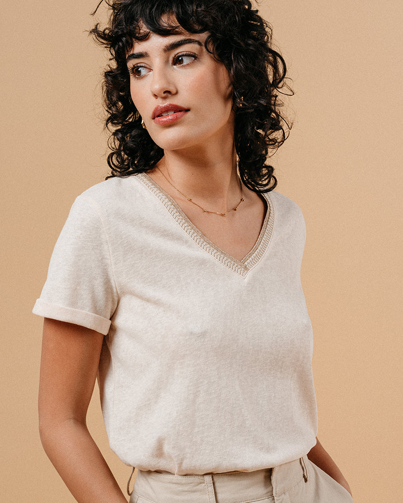 CAMISETA BEIGE MANUEL BEIGE