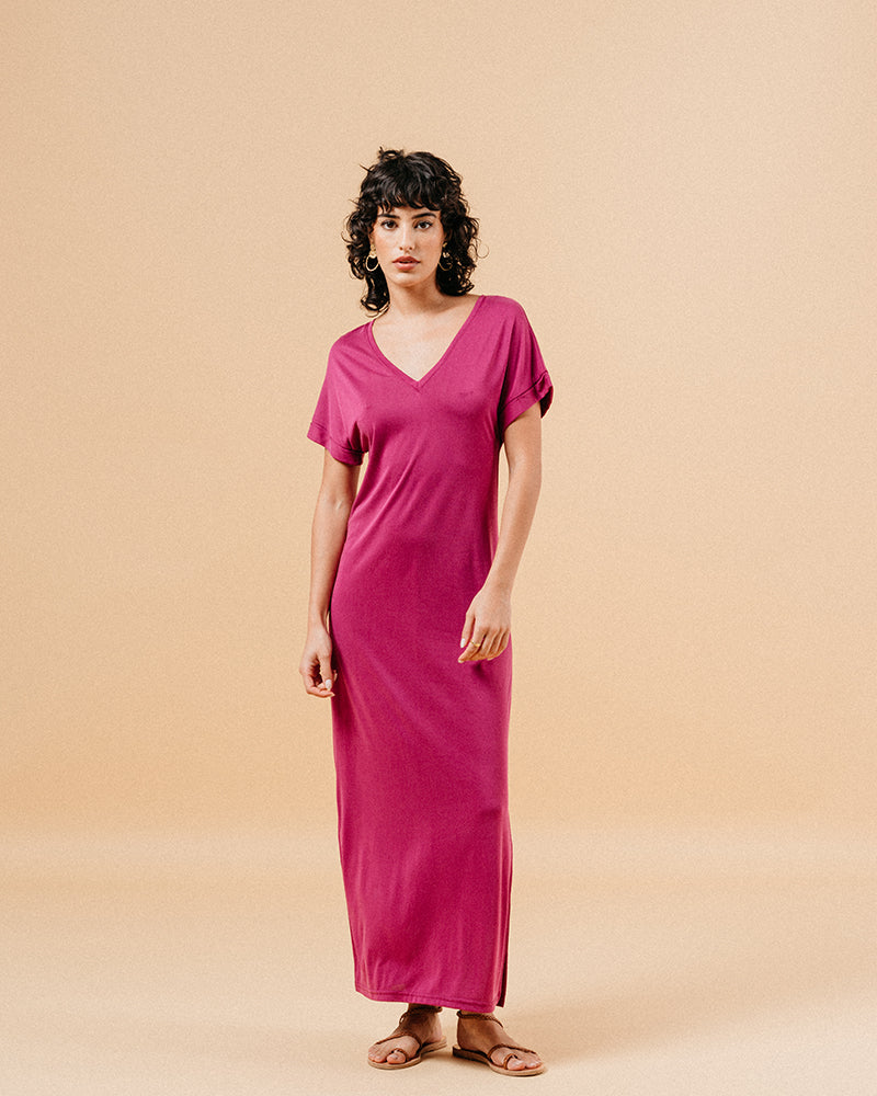 ROBE AUBERGINE MARGAUX AUBERGINE