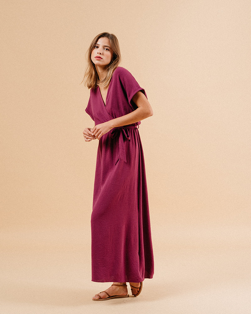 VESTIDO BERENJENA MAUD BERENJENA