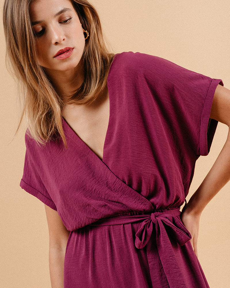 VESTIDO BERENJENA MAUD BERENJENA